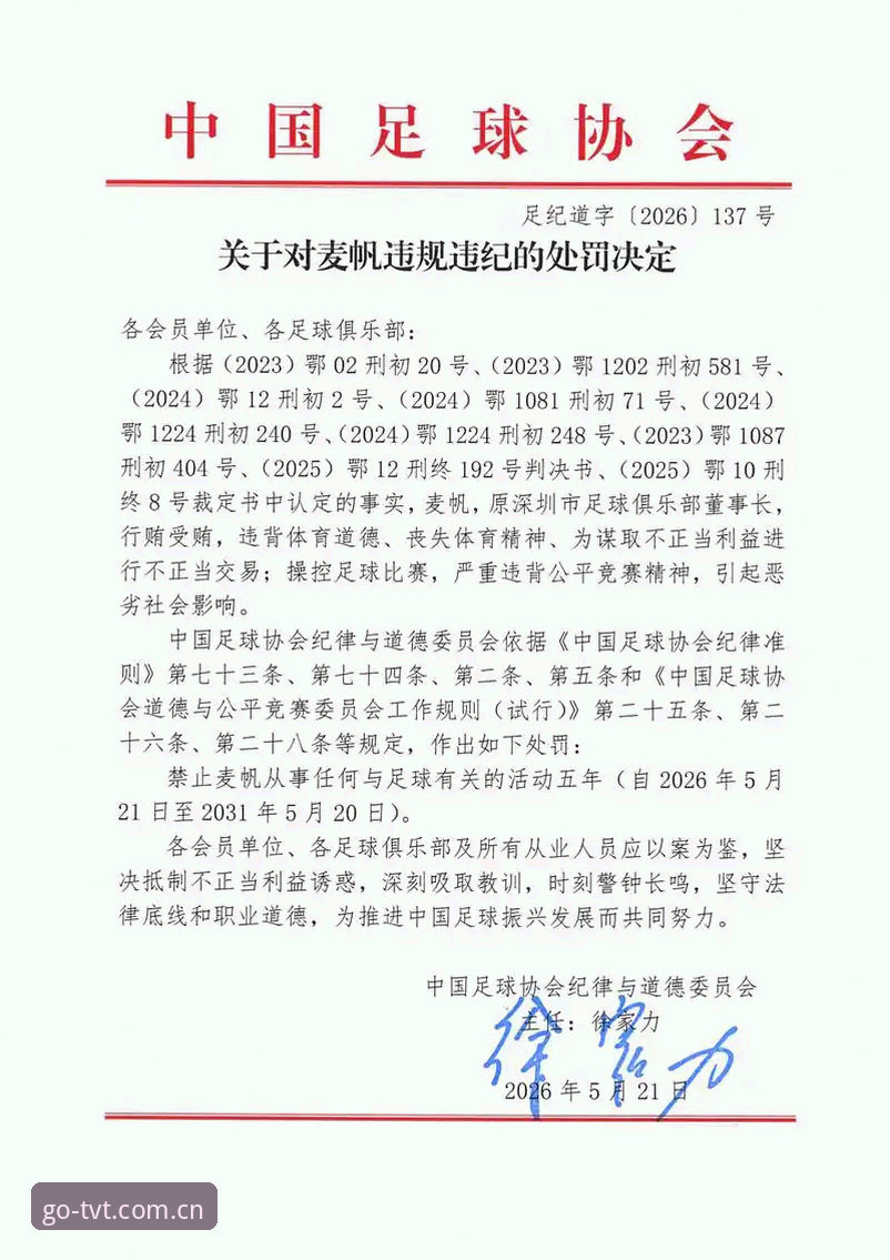 中国足协第三批禁足名单深度评测：65人遭重罚，足球反腐风暴再升级